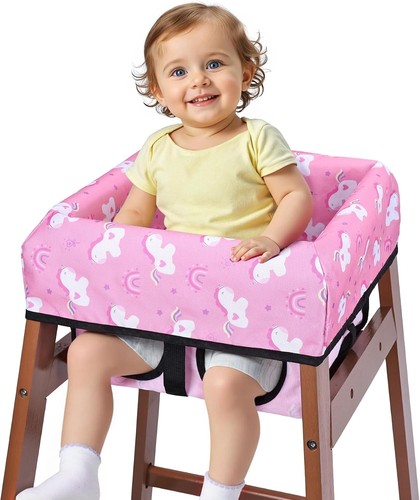 Pink unicorn baby high chair - unicorn,